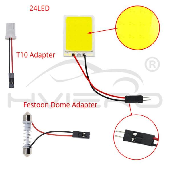 FS02 24Led 36Led 48Led 4W COB LED Car Panel light White Red Blue Green