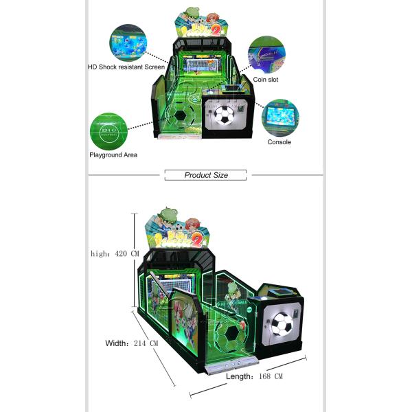 Indoor Soccer Arcade Machine / Football Throwing Arcade Game Machine Bring Fun