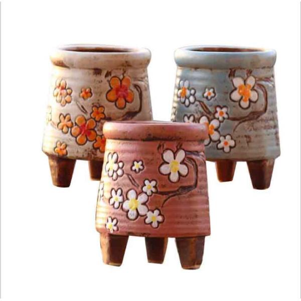 Korean garden pot flower decor hand-painted ceramic flower pots