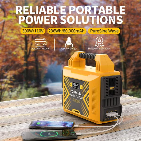 батарея генератора электростанции 300w 296Wh портативная располагаясь лагерем перезаряжаемые