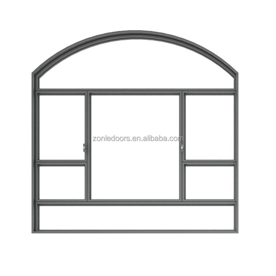 Black Windows Glass Impact Windows Stainless Steel Horizontal Modern Aluminum Alloy Casement Window