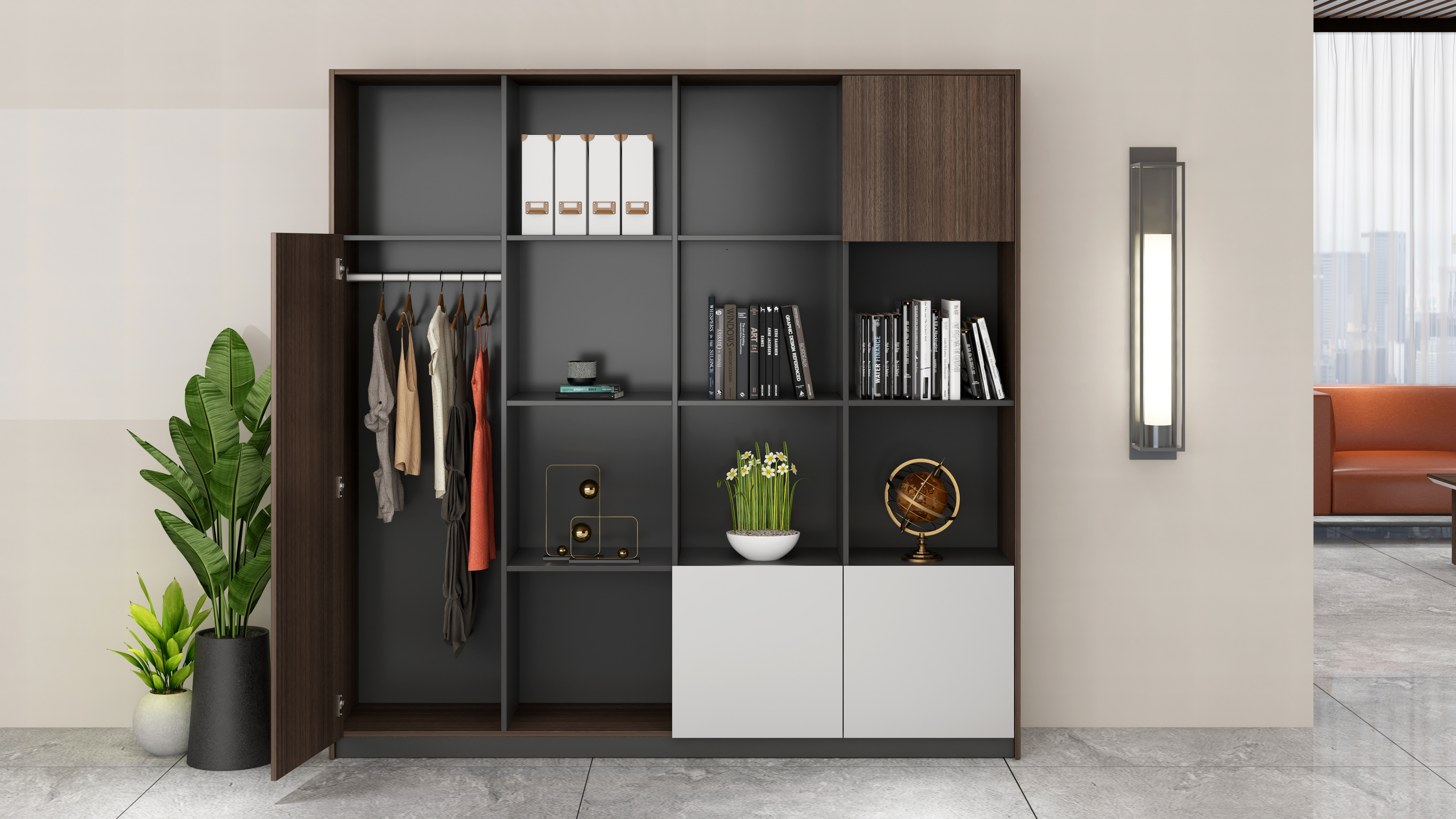 Деревянный шкаф Bookcase офиса меламина для памяти файла