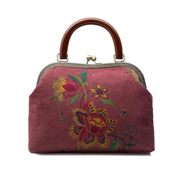 Embroidery Daisy Purses & handbag,Cosmetic bag,Clutch bag,Metal frame purse