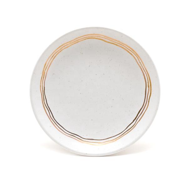 Столовая посуда Ужинная тарелка набор Каменная посуда Ручная живопись Ужинные наборы Золотые керамические столовые тарелки