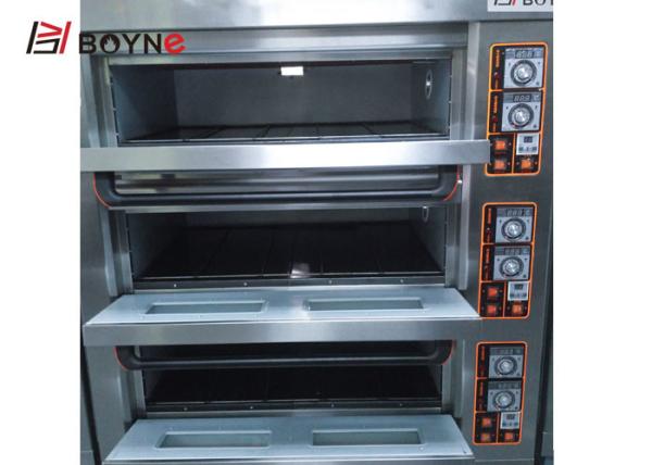 Commercial Bakery Deck Oven Three Deck Six Tray for Hotel Use