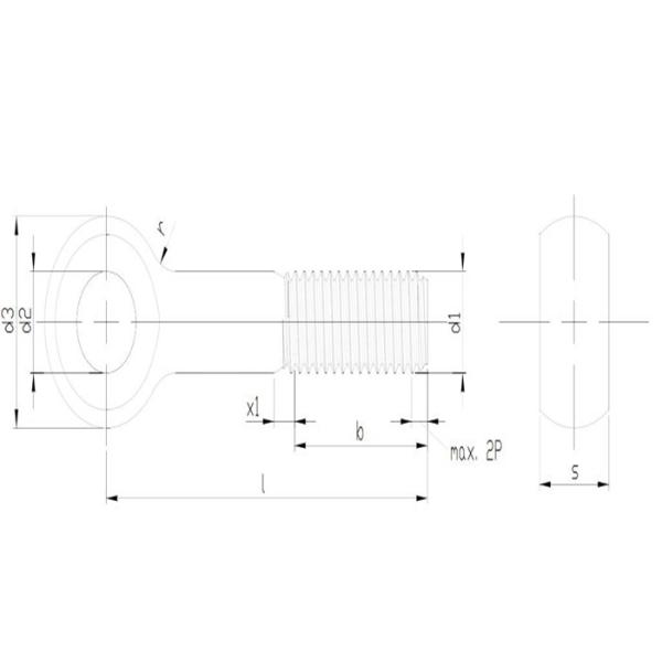 Industry / Vessel Screw Eye Bolt DIN444 Titanium Anodizing Color Light Weight