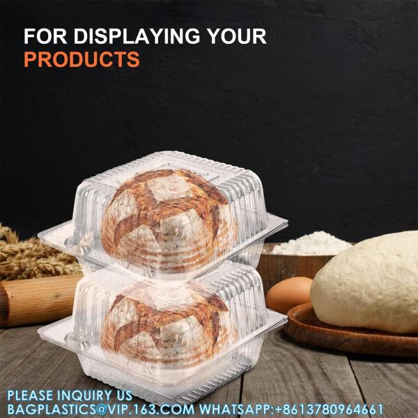 Clear Plastic Take Out Containers,Disposable Clamshell Dessert Container With Lid, For Salads, Pasta, Sandwiches