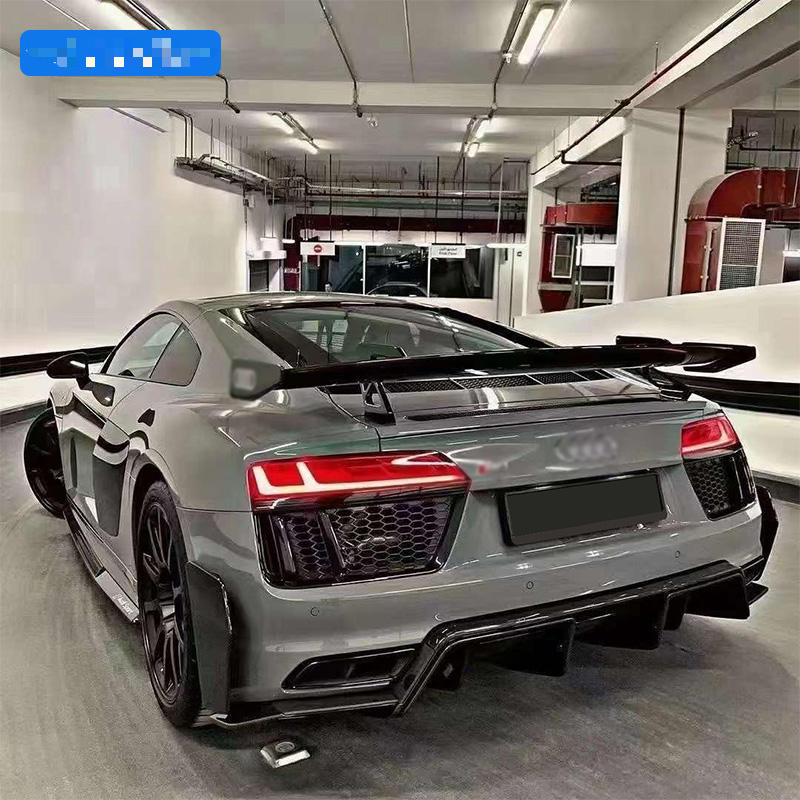 Dry Carbon Audi R8 Body Kit 2016-2018 Front Lip Side Skirts Auto Body Kit