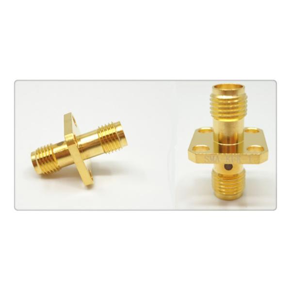 Женщина RF прямая SMA к женскому переходнику держателя фланца 18GHz