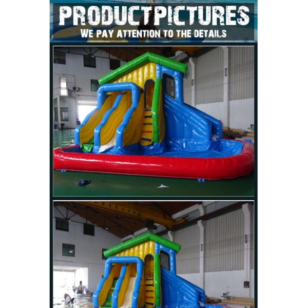 Kids High Quality Inflatable Small Water Slide on Land