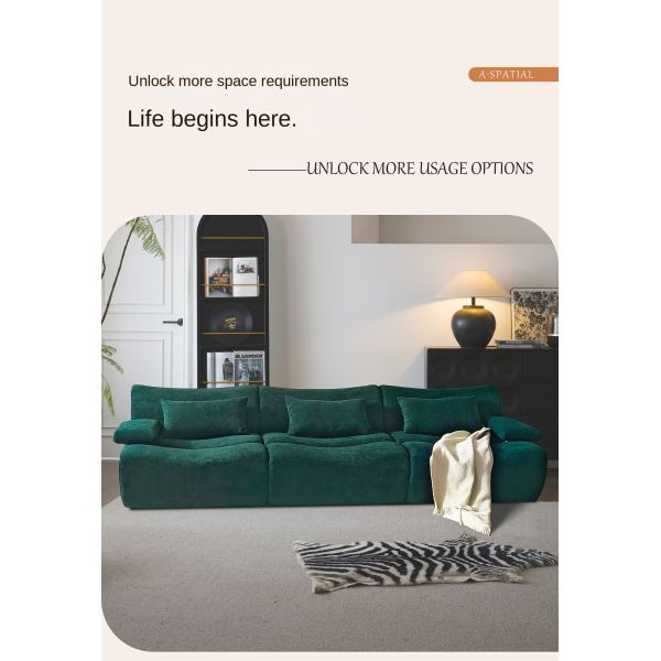 Customized Durable Modular L-Shape Sectional Sofa Set Modern Living Room Couch Sponge Filling Fabric Compressed Couch Apartments
