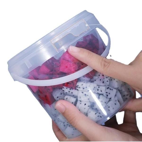 Multi Color Portable Plastic Bucket Food Grade PP Square Bucket 100ml-6000ml