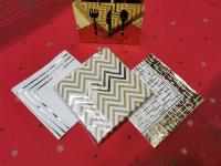 Serviettes de papier d'aluminium faites sur commande d'argent d'or pour le mariage 25*25cm de partie