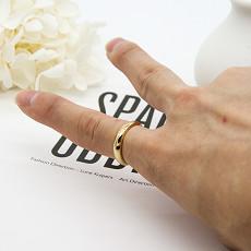 O ouro chapeou as alianças de casamento Sterling Silver/anéis de aço inoxidável das mulheres da forma de pedra preciosa