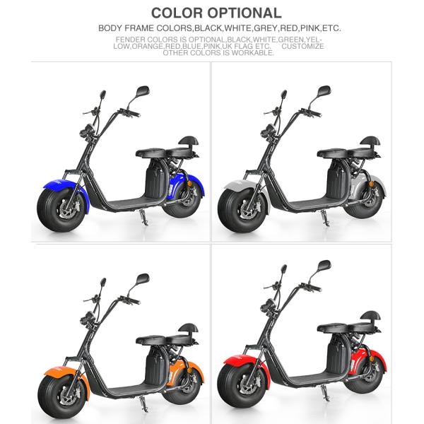 1500W 60V/20Ah 2 Wheel Electric Bike harely citycoco with removable Lithium Battery