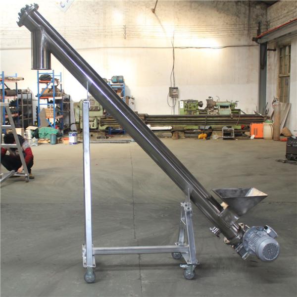 Spiral Conveyor System 20m Inclined Screw Feeder For Coffee Powder