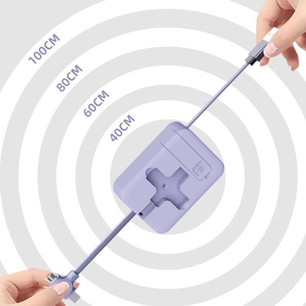 USB длины 100cm OD 3.0mm быстрый поручая привязывает 3 в 1 кабеле данных