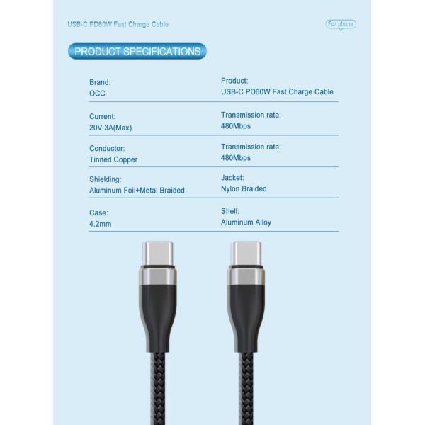 60w тип нейлон USB PD 20V 3A длины зарядного кабеля 1Ft c заплетенный для xiaomi mI4C