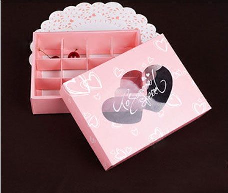 Контейнеры торта розового небольшого прямоугольника ДИИ устранимые