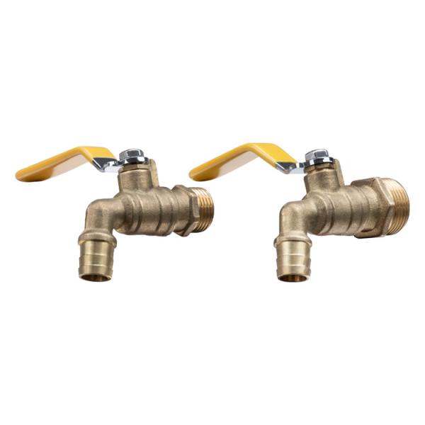 TMOK Brand 16 Bar 1/2 Inch Steel Handle Nature Brass Color Brass Bibcock