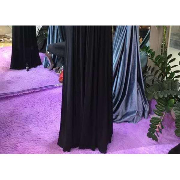 Sling Black A Line Prom Dress Deep V Neck Sweetheart Blue Beading Stretch Fabric