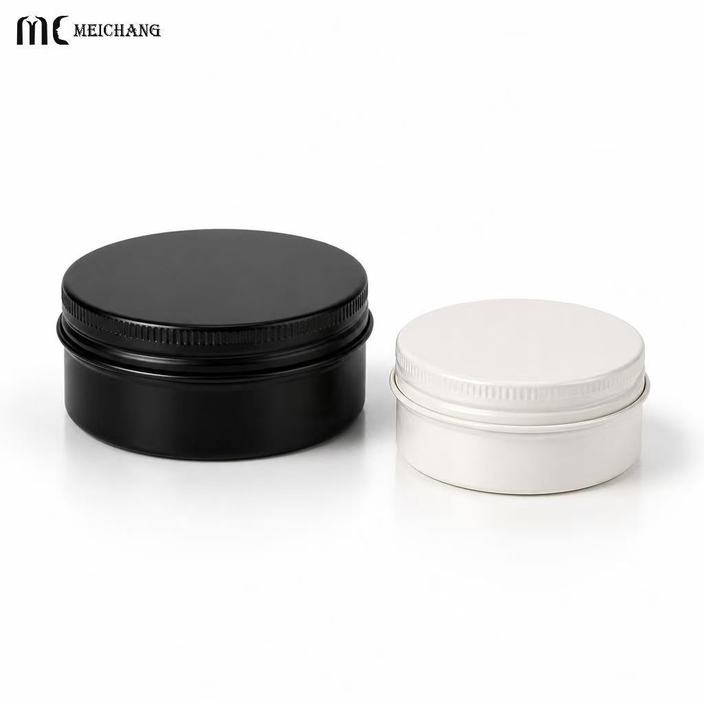 5-80g Refillable Round Aluminum Jar with Screw Lid for Solid Balm Packaging(MC-806)