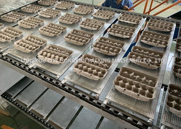 Automatic Pulp Molding Machine , 104KW Rotary Egg Box Making Machine