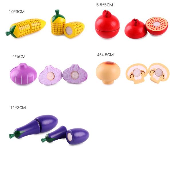 Варить подпирает еды игры роли 5.5cm игрушки плода деревянной магнитные