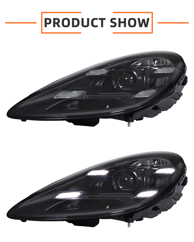 982 Cayman Boxster Front Light Upgrade 12V New LED Matrix Headlights Assembly 10000LM 6000K Projectors