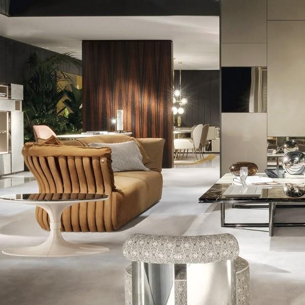 High End Modern Luxury Living Room Furniture Sets Classic Stainless Steel Leg Sofa
