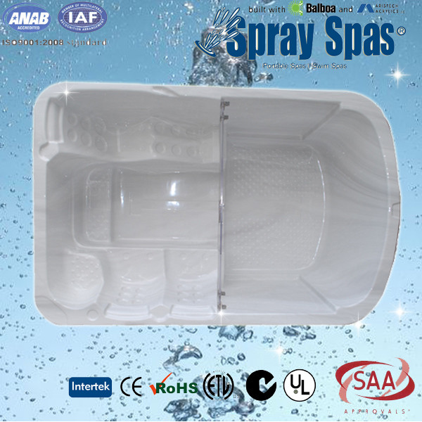 1*0.5HP, programmable, square acrylic swim whirlpool bathtub outdoor hydro hot tub