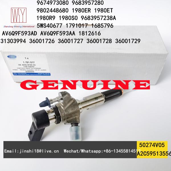 VDO Genuine and New Fuel Injector A2C59513556 5WS40677 for CITROEN 9674973080, 9683957280 FORD 1791017 AV6Q9F593AA