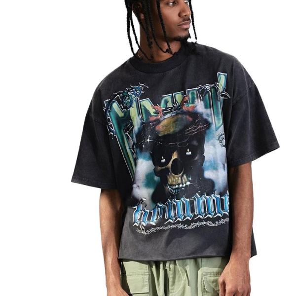 OEM ODM Luxury Custom Short Sleeve T Shirts  Mens Oversized Graphic Tee