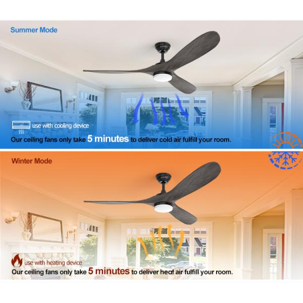 O ventilador de teto de madeira personalizado da 1stshine com luz é a adição perfeita para qualquer espaço.