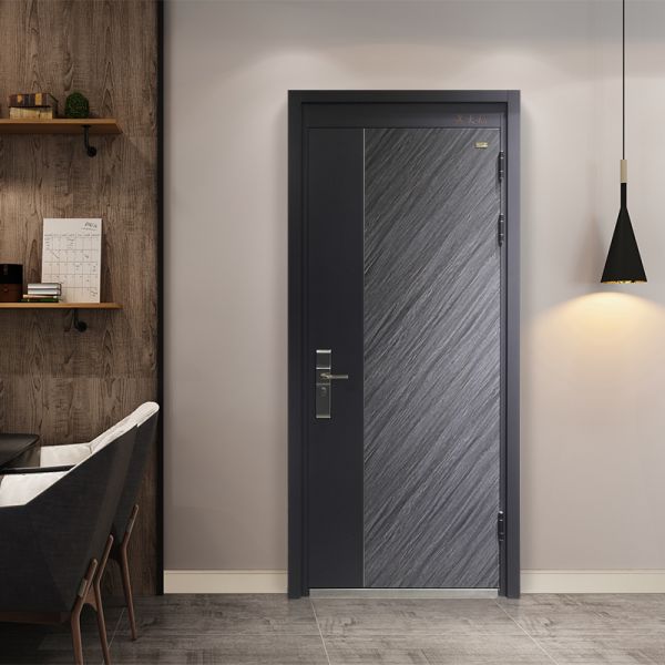 Single Swing Steel Door High Security  Modern Outdoor  Visible/Invisible Hinge