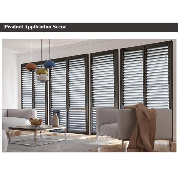 Aluminum Fixed Rolling Shutter Louver Glass Door For Exterior Vertical