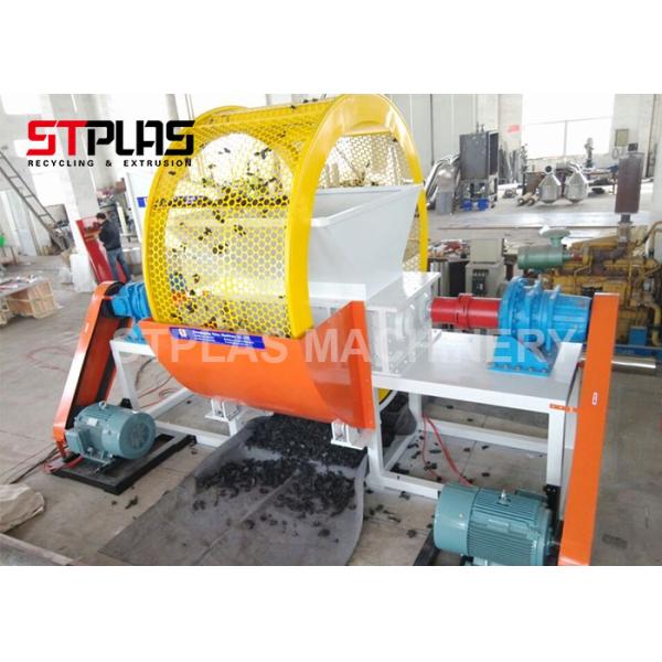 Neumático adaptable de la basura industrial del eje del doble de la salida que recicla la máquina de la trituradora