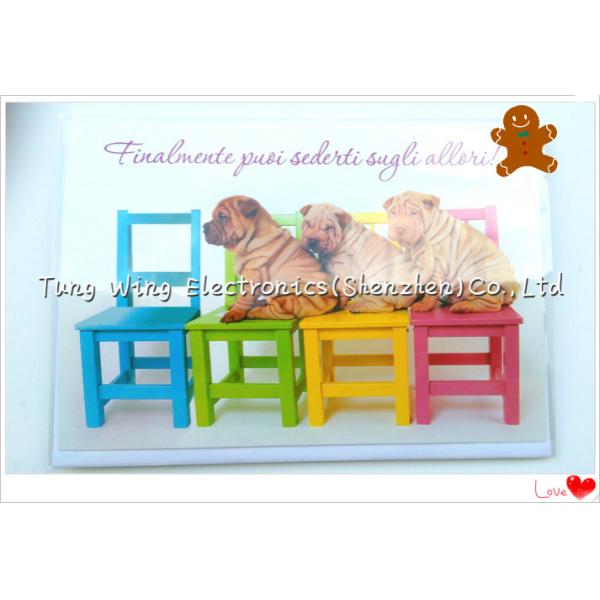 Поздравительная открытка модного изготовленного на заказ голоса музыкальная на Новый Год, венчание