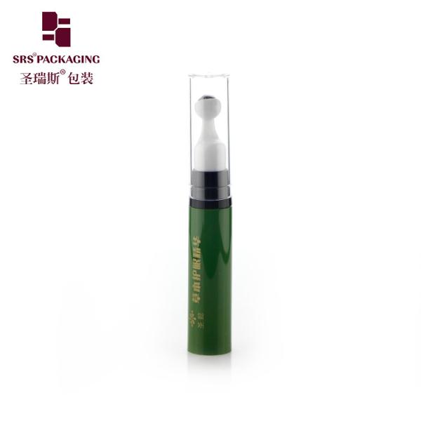 Green Colored Roller Bottle with Airless Pump Applicator 10ml 12ml 15ml Eye Care Packaging Manufacture
