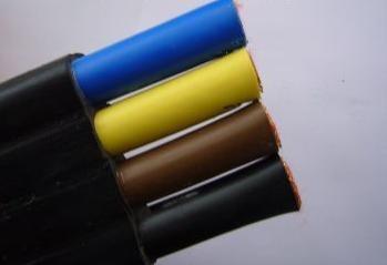 Flat Flexible Traveling Cable for Crane or Conveyor Black Jacket with Mixed structure