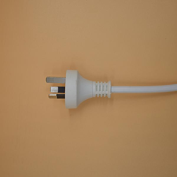 AC Power Cord Standard Australian AU 3-Pin Plug Custom Length White Power Extension Lead Cord Rated Current 5A