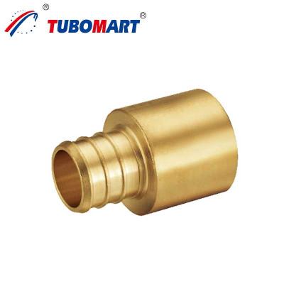 Lead Free Crimping Pex Pipe Fittings 200 Psi Water Supply Plumbing Crimp Connectors