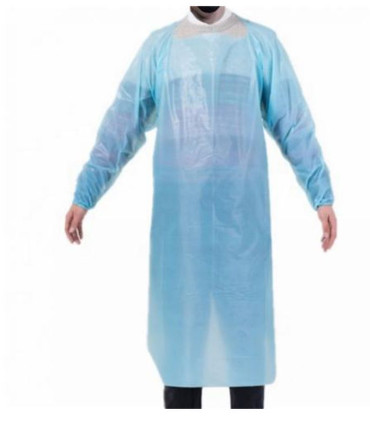 Medical Protective Cpe Plastic Surgical Gown Easy To Wear And Removal