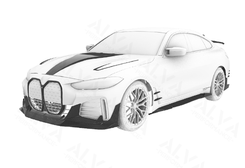 Dry Carbon Fiber Installation Replacement Front Bumper Lip Front Splitter Body Kits Enhanced BMW I4 Style
