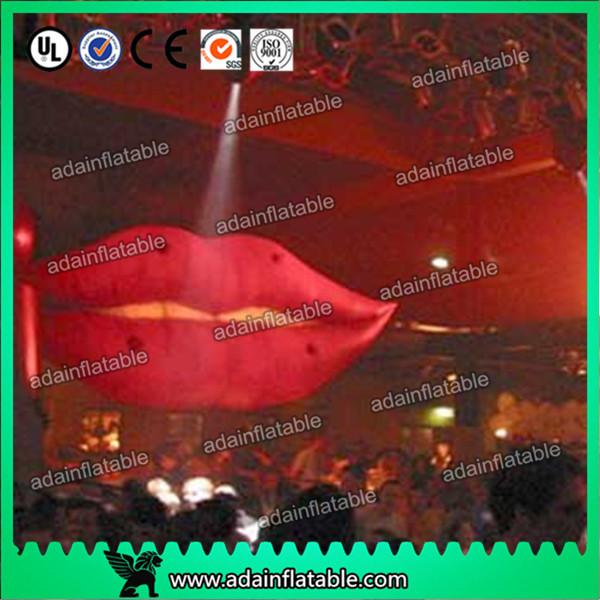 Cartoon Advertising Inflatables Balloon , Giant Mouth Red Lip Customized Character