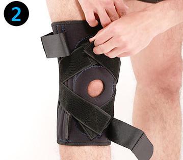 Les sports ont attaché l'accolade de soutien de jambe de genou/l'accolade stabilisateur de jambe pour empêcher le genou vers le bas