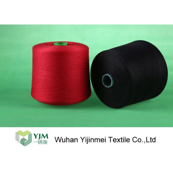 Red / White / Yellow Z Twist Polyester Dyed Yarn For Virgin Sewing Thread