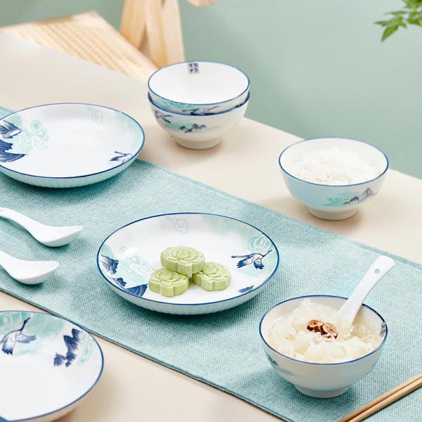 Ready To Ship In Stock Personalized Modern Dinnerware Set with Customizable Design Microwave and Dishwasher Safe