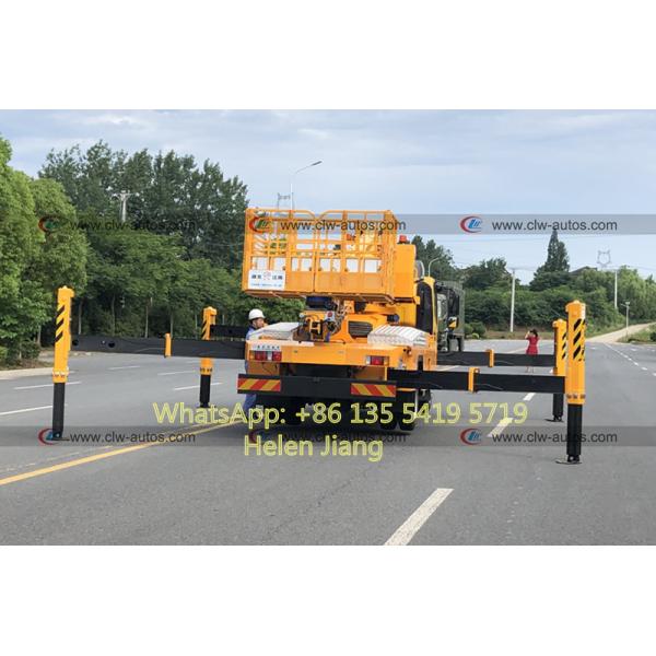 ISUZU 6 катит тележку платформы подъема заграждения 22m гидравлическую выдвигая