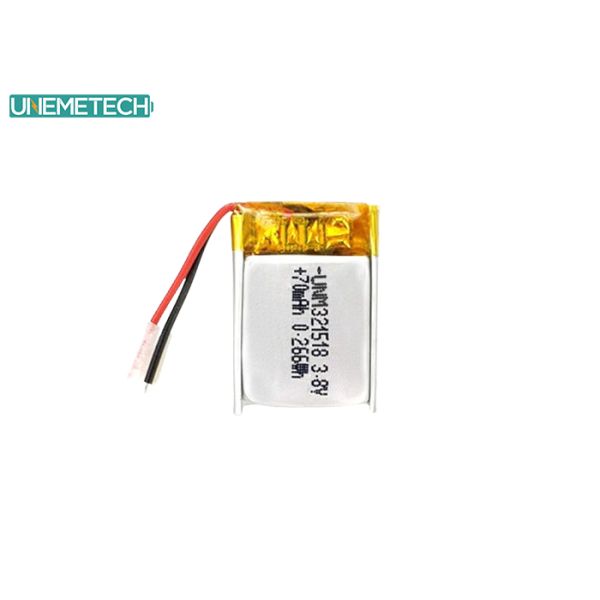 3.8V High Voltage Li Ion Battery Ultra Small Lipo Battery 4.35V 70mAh 321518 For GPS Tracker